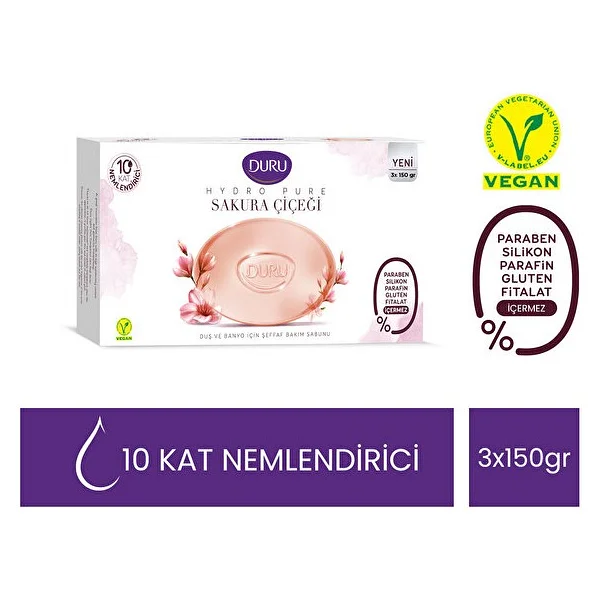 Duru Hydro Pure 3x150 Gr Sabun - Görsel 3