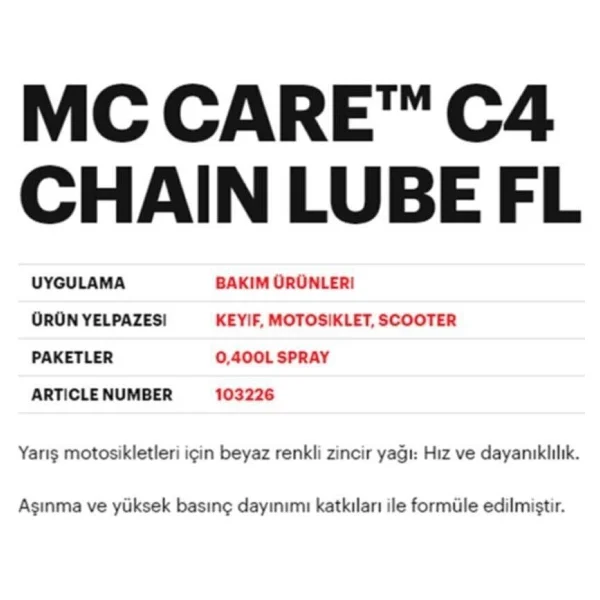 Motul C1 C4 Zincir Temizleme , Zincir Yağlama - Görsel 5