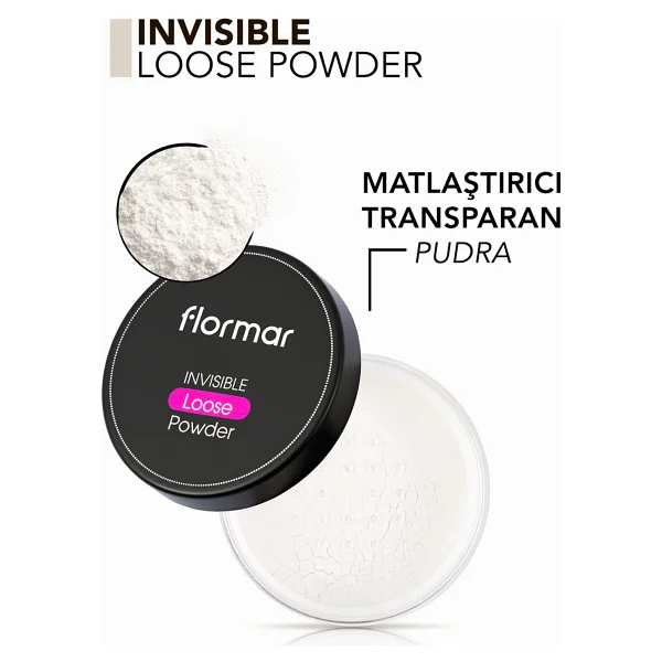 Flormar Invisible Loose Transparan & Yarı Mat 15 Gr Sabitleyici Toz Pudra - Görsel 3
