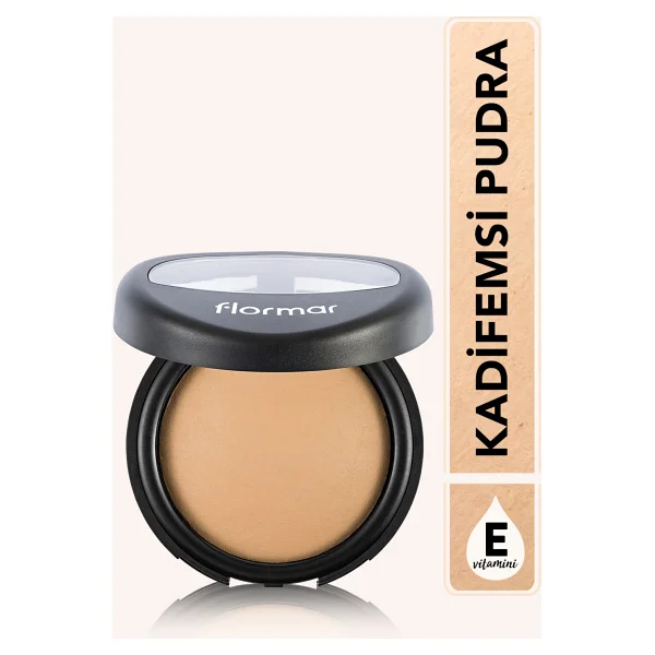 Flormar Yüksek Pigmentli & Yarı Mat Bitişli Fırınlanmış 030 Mat Beige 9 Gr Kompakt Pudra - Görsel 8