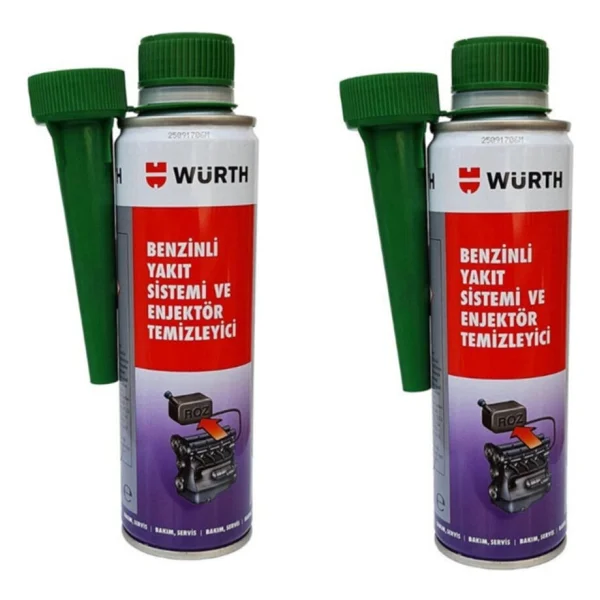 Würth Benzinli Yakıt Sistemi Ve Enjektör Temizleyici 300 Ml 2li Paket - Görsel 2