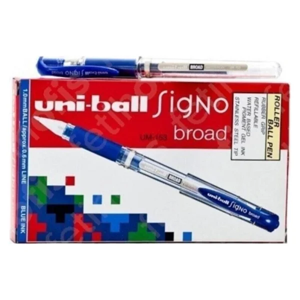 Uni-Ball Um-153 Signo Broad 1.0 Mm Mavi 12'li İmza Kalemi - Görsel 2