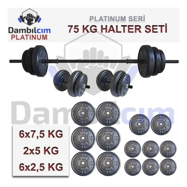 Dambılcım Platinum 75 Kg Dambıl Seti - Görsel 2