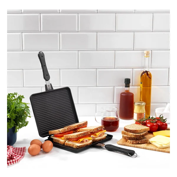 Schafer Tastemake 20x26 Döküm Ocak Üstü Tost Makinesi - Görsel 8