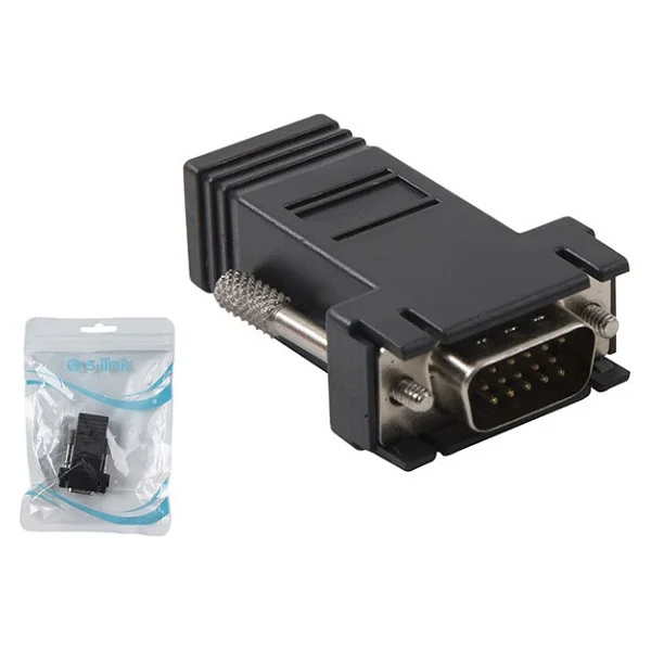 S-Link Sl-15rj45 Vga 15m To Rj45 Çevirici Adaptör Vidalı - Görsel 4