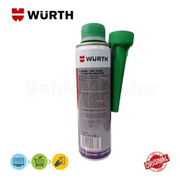 Würth Benzinli Yakıt Sistemi ve Enjektör Temizleyici 300ML(ORJINAL) - Görsel 2