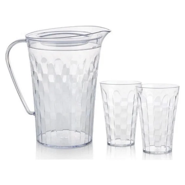 Tupperware Pırlanta Sürahi Bardak Set Şeffaf Sürahi 2 Lt 2 X Bardak - Görsel 5