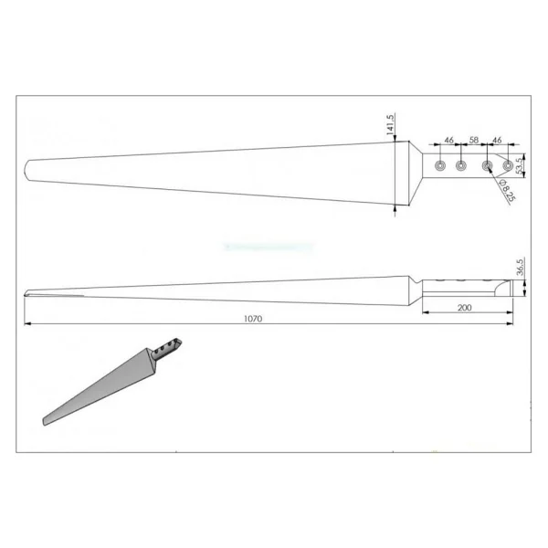 İstabreeze 107 Cm Kompozit Beyaz Kanat - 5 Adet - Görsel 2