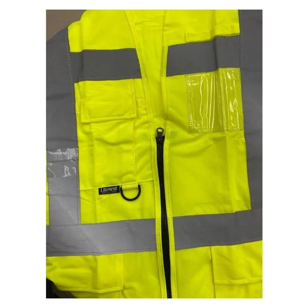 Uniwest Sarı Mühendis Reflektörlü Ikaz Yeleği (L Beden) - Neon Sarı - Görsel 2