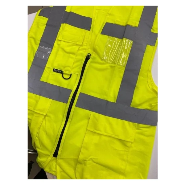 Uniwest Sarı Mühendis Reflektörlü Ikaz Yeleği (L Beden) - Neon Sarı - Görsel 3