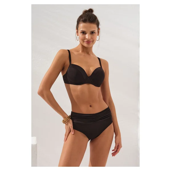 Suwen Leopard Diana Straplez Bikini Üst - Görsel 4