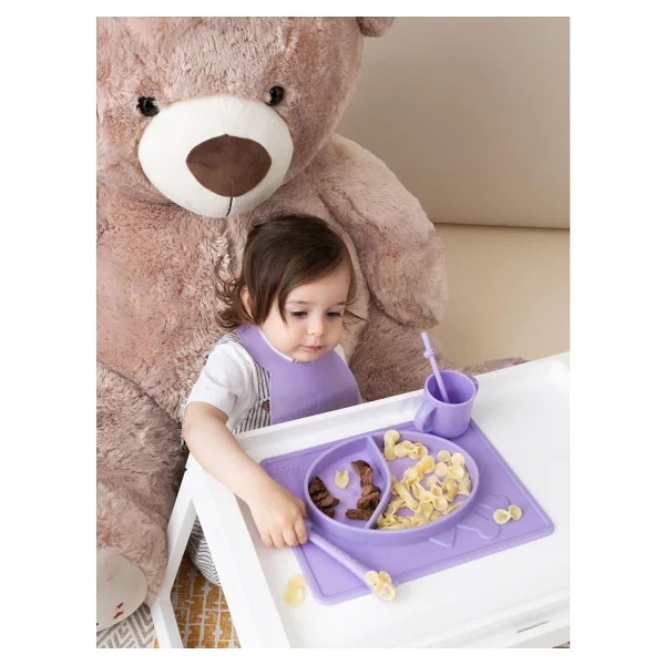 Wee Baby 925 Prime Silikon Matlı Tabak Mor - Görsel 3