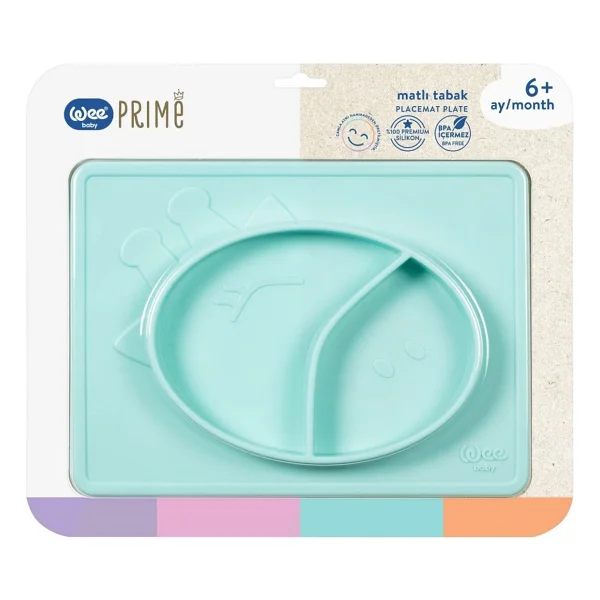 Wee Baby 925 Prime Silikon Matlı Tabak Mor - Görsel 6