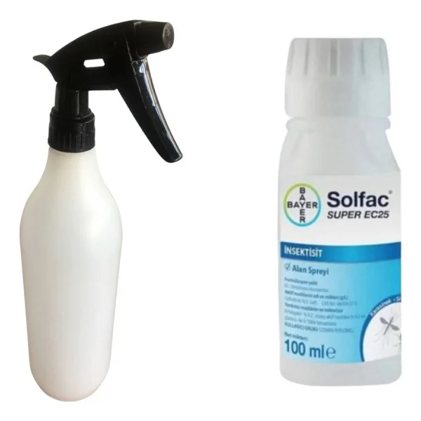 Bayer Kalorifer Böceği Ilacı Solfac Superec25 100ml / 1lt Fısfıs Sprey 1. Kalite / Eldiven Hediyeli - Görsel 2