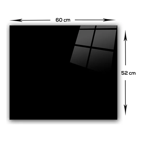 Decorita Düz Renk - Siyah Cam Ocak Arkası Koruyucu 52cm X 60cm - Görsel 4