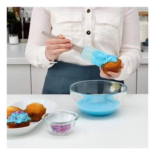 Ikea Bakglad 26 Cm Silikon Spatula Bej Mavi - Görsel 3