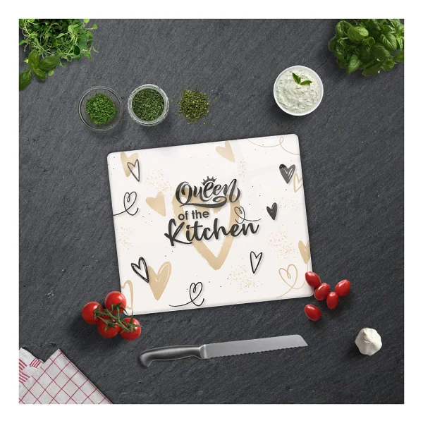 Decorita Cam Ocak Arkası Koruyucu Queen Of The Kitchen - Krem - 52 X 60 Cm - Görsel 7