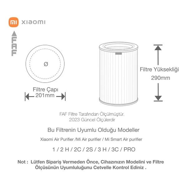 Faf Filtre Xiaomi Mi Smart Air Purifier 4/2h/2c/3h/3c / Pro Hava Temizleyici Filtre Ve Aksesuarları - Görsel 8