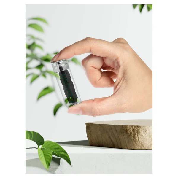 T-Brush Kömür Aromalı Cam Şişe 30 m Diş İpi - Görsel 4