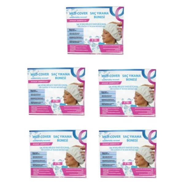 Med-Cover Medcover Saç Yıkama Bonesi 5 Adet - Görsel 2