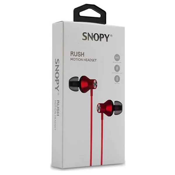 Snopy Sn-J19 Kırmızı Kablolu Kulak İçi Kulaklık - Görsel 2