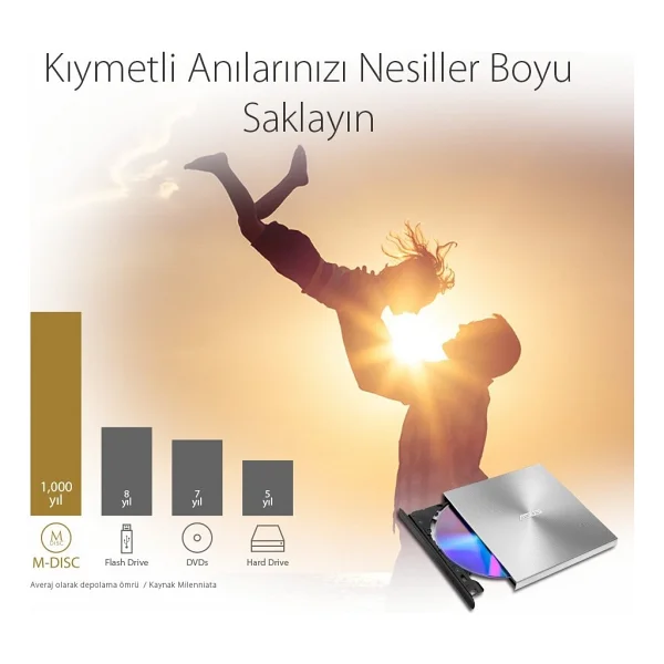 Asus Zendrive Ultra Slim Sdrw-08u7m-U Gümüş DVD Yazıcı - Görsel 10