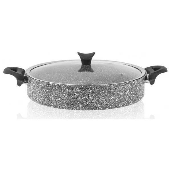 Taç Ultra 32 Cm Basık Granit Tencere - Görsel 3