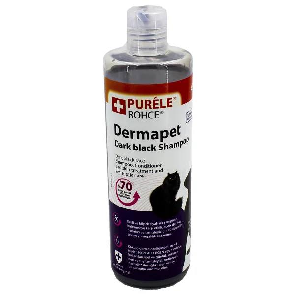 Purele Dermapet Siyah Irk 450 Ml Kremli Kedi Köpek Şampuanı - Görsel 5