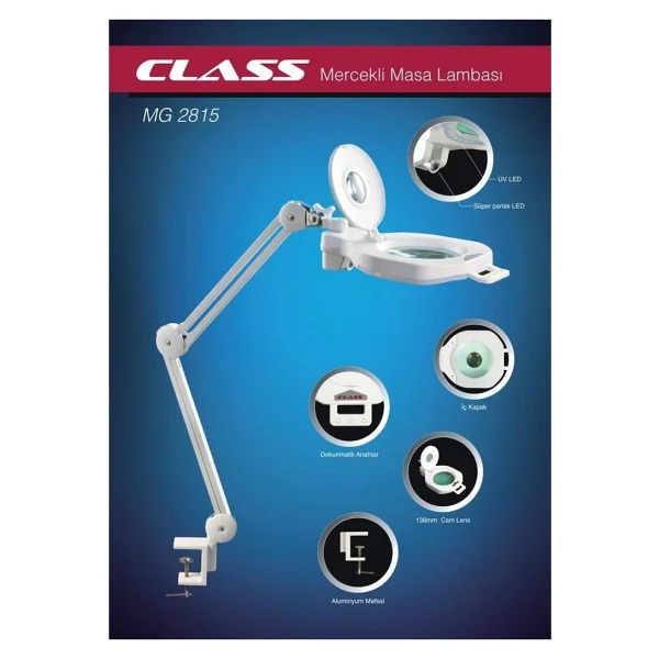 Class Mg-2815 5x Mercekli LED Işıklı Masa Büyüteci - Görsel 2