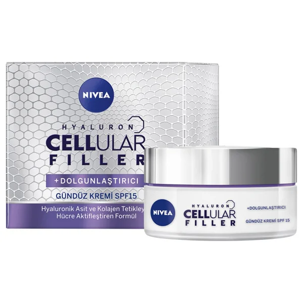 Nivea Hyaluron Cellular Filler Dolgunlaştırıcı Yaşlanma Karşıtı Gündüz Kremi Spf 15 50 Ml - Görsel 2