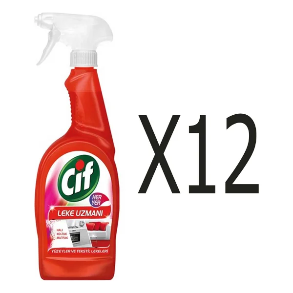 Cif Kırmızı Her Yer 750 Ml 12'li Leke Uzmanı Sprey - Görsel 2