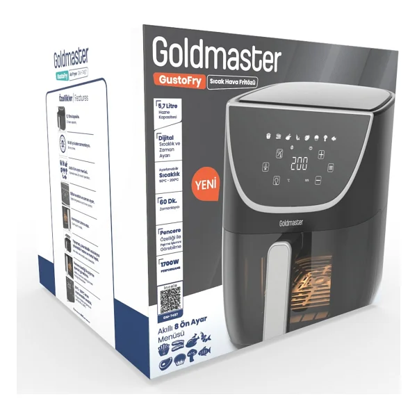 Goldmaster Gustofry Gm7487 7.6 Lt Yağsız Fritöz - Görsel 5