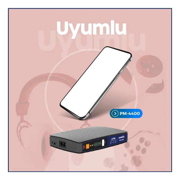 Powerful Pm-4400 8000 mAh Lityum Pil Modem Kesintisiz Güç Kaynağı - Görsel 4