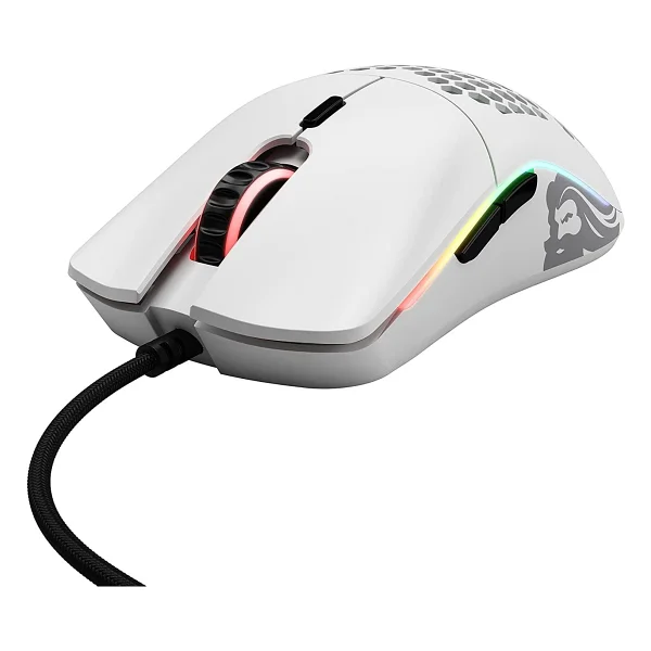 Glorious Model O- Minus Gom-Whıte Mat Beyaz RGB Optik Kablolu Oyuncu Mouse - Görsel 2