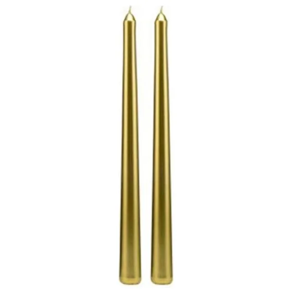 Kuzey 10 Adet Gold Candlestıck Gold Şamdan Mumu Sarı Mum Parlak Gold Şamdan Mumu Masa Mumu Kalın Uzun Mum - Görsel 2