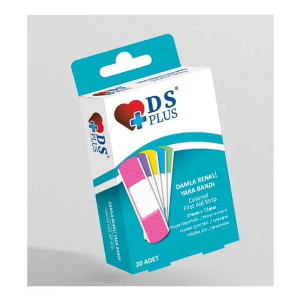 Ds Plus Renkli Su Geçirmez 20'li Yara Bandı - Görsel 2
