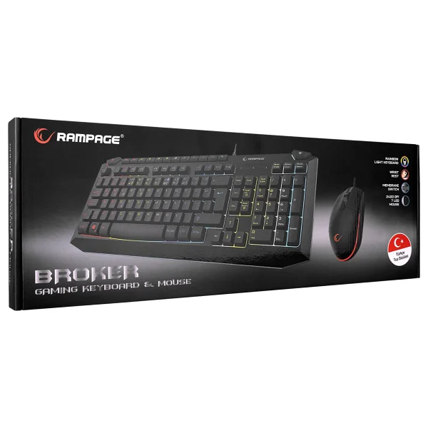 Rampage Broker V2 Kb-R310 Kablolu Oyuncu Klavye Mouse Seti - Görsel 9