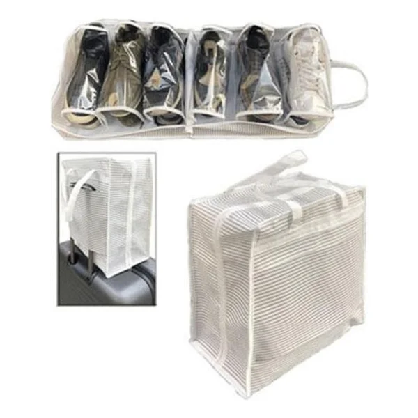 Ayakkabı Saklama Ve Taşıma Çantası (Çizgili Model) Shoe Tote - Görsel 2
