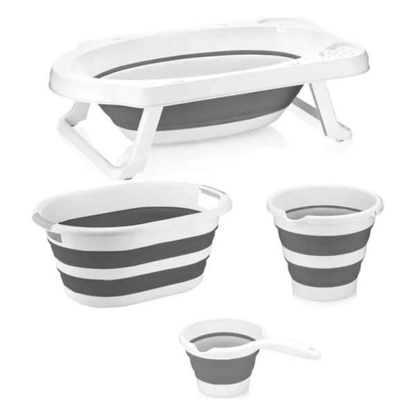 Hobby Life Coolbaby Hobbylife Katlanabilir Küvet 4 In 1 Set - Koyu Gri - Görsel 3