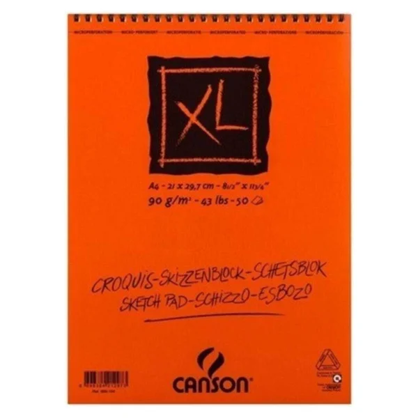 Canson Croquis XL A4 90 gr 50 Yaprak Üstten Spiralli Eskiz Çizim Defteri - Görsel 5
