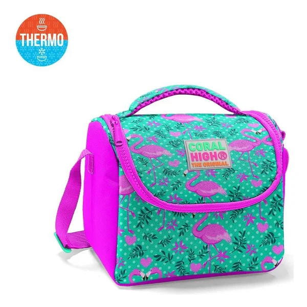 Coral High 11712 Flamingo Desenli Termoslu Beslenme Çantası - Görsel 6