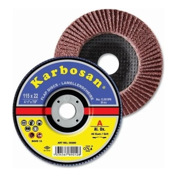 Karbosan Flap 115x22 Mm Nk- 80 Kum (10 Adet) - Görsel 2