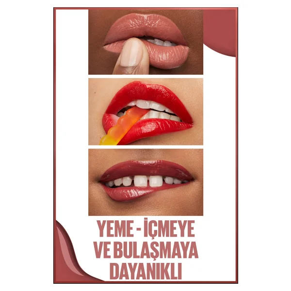 Maybelline New York Super Stay Vinyl Ink Parlak 130 Extra Likit Ruj - Görsel 5