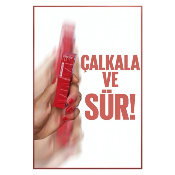 Maybelline New York Super Stay Vinyl Ink Parlak 120 Punchy Likit Ruj - Görsel 5