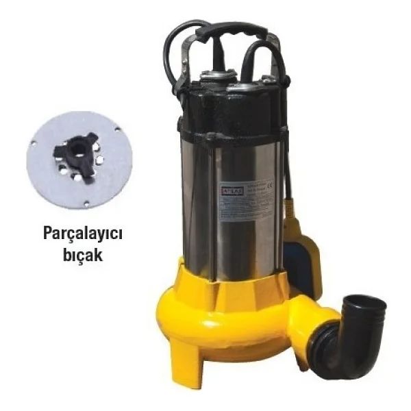 Attlas V2200d-F Döküm Gövdeli 3,5 Hp Atık Su Pompası - Görsel 2