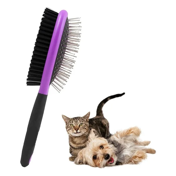 Buffer Çok Amaçlı Çift Taraflı Kolay Evcil Hayvan Kedi Köpek Temizleme Pet Fırçası - Görsel 6