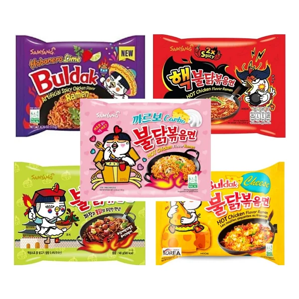 Samyang Buldak Hot Chicken Ramen 5'li Kombo Karışık Paket - 1 Kg - Görsel 2