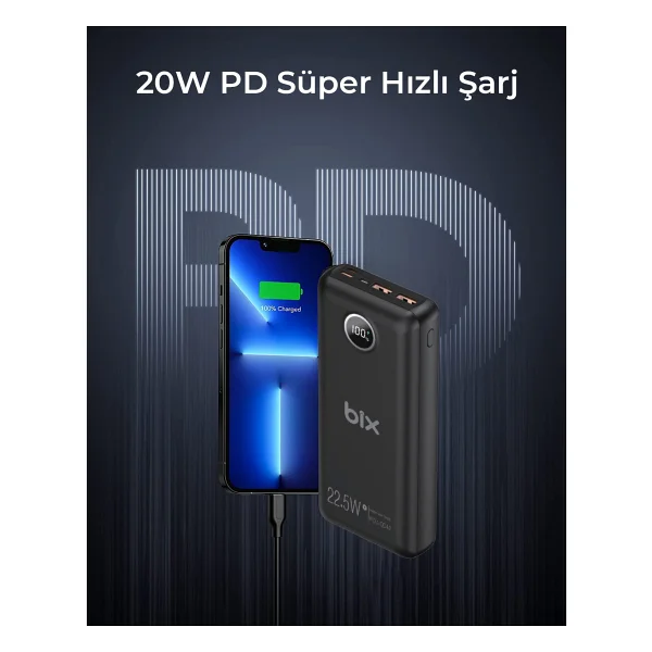 Bix Pb201 20000 mAh Hızlı Şarj Powerbank - Görsel 4
