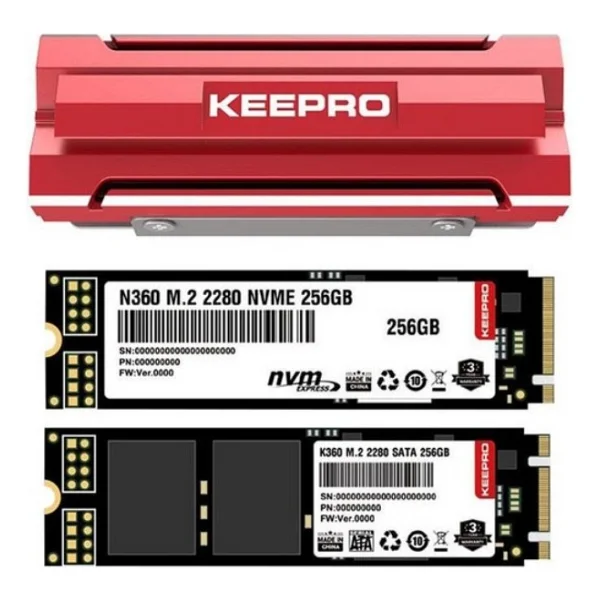 Keepro M.2 Nvme SSD Soğutucu - Kırmızı - Görsel 3