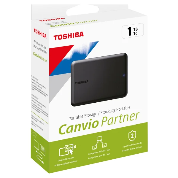 Toshiba Canvio Partner Hdtb510ek3ab USB 3.2 2.5" 1 TB Harici Harddisk - Görsel 5